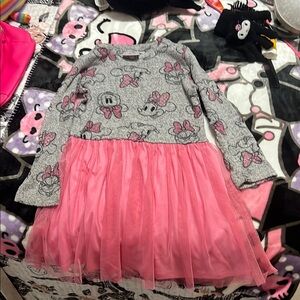 Gray and Pink Character Dress Disney Minnie Mouse dress